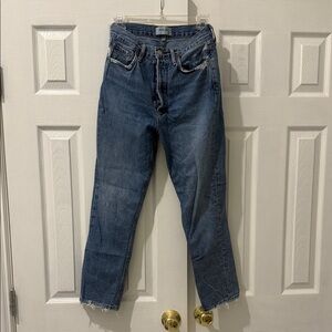 Agolde Riley High-Rise Cropped Straight Jeans
